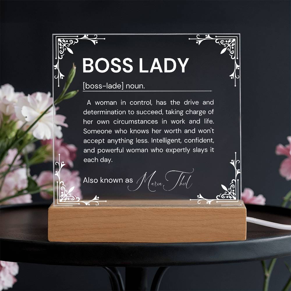 Personalized Boss Lady Definition Acrylic Plaque