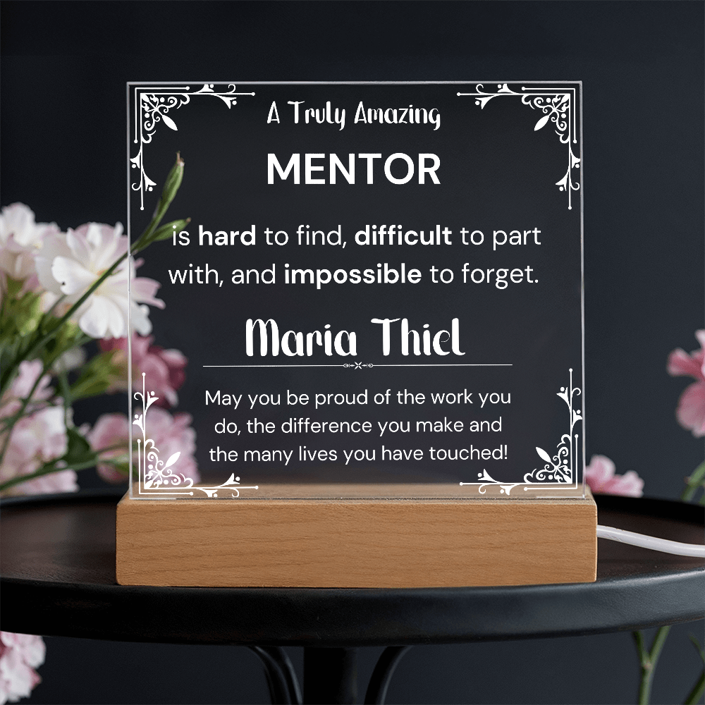 Gift For Mentor Personalized Acrylic Plaque