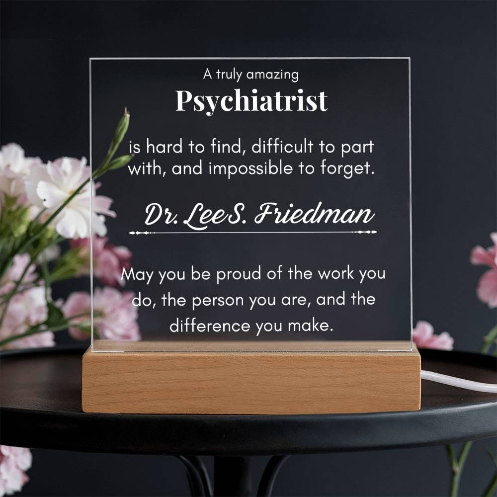 Psychiatrist gift plaque