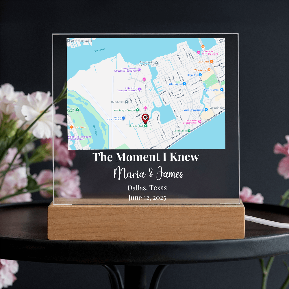 Custom Love Story Location Keepsake