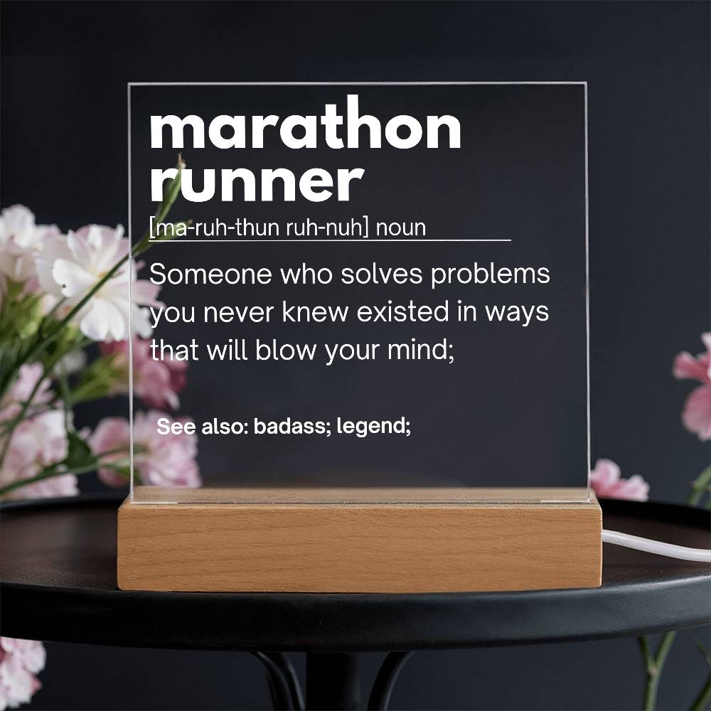 Marathon Runner Personalized Gift Acrylic Plaque 2