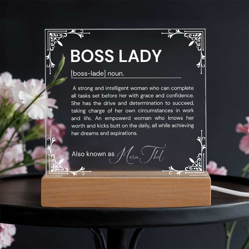 Personalized Boss Lady Definition Acrylic Plaque 1