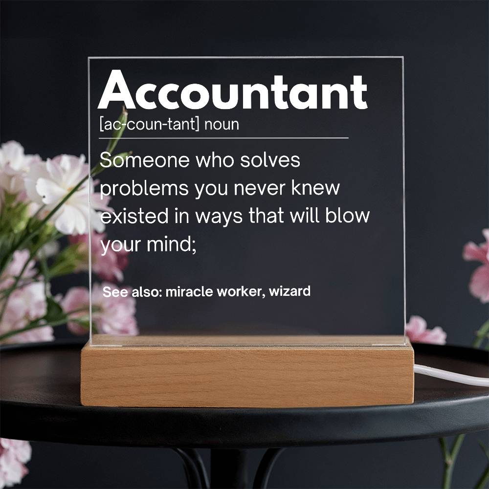 Accountant  Personalized Gift Acrylic Plaque 1