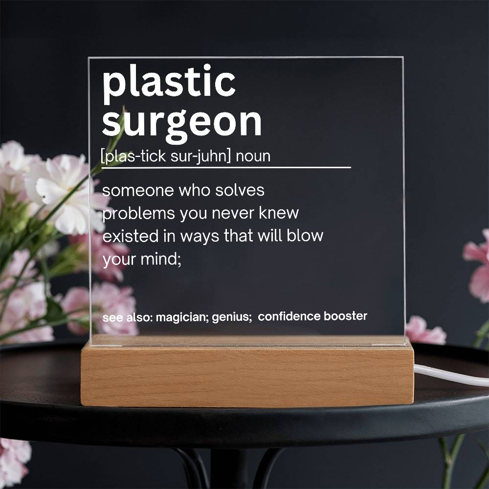 Plastic Surgeon Personalized Gift Acrylic Plaque 1