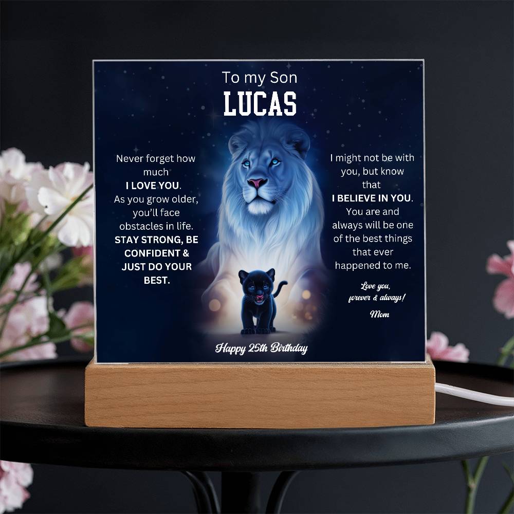 25th Birthday Gift To My Son Acrylic Plaque