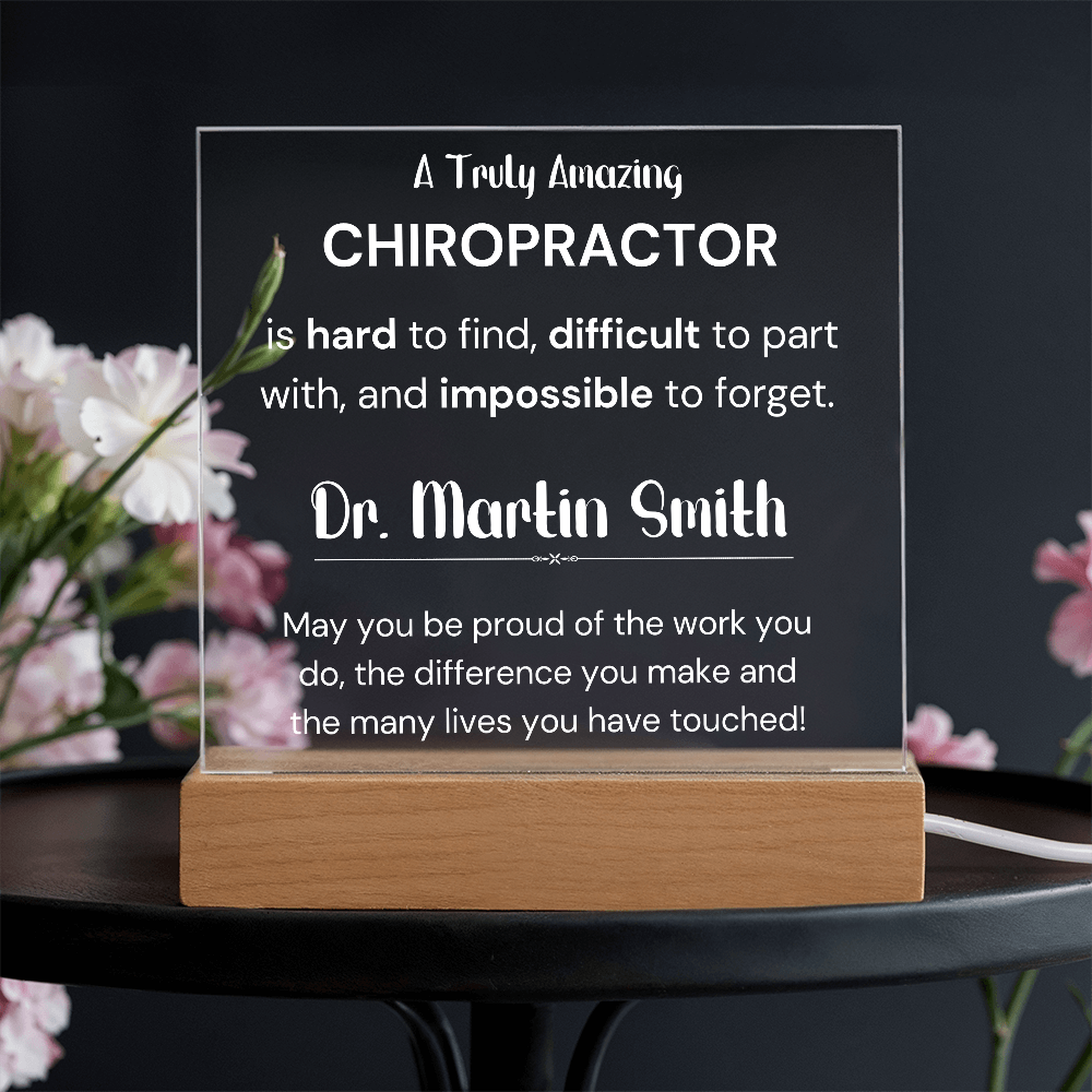 Gift For Chiropractor Personalized Acrylic Plaque