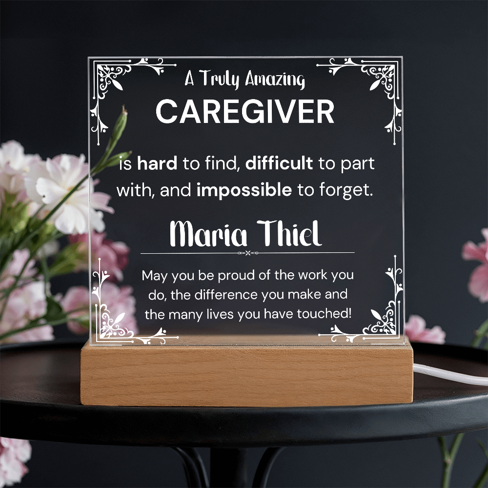 Gift For Caregiver Personalized Acrylic Plaque