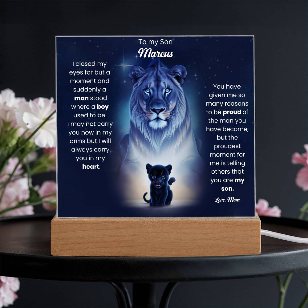 To My Son Acrylic Plaque Gift From Mom 3