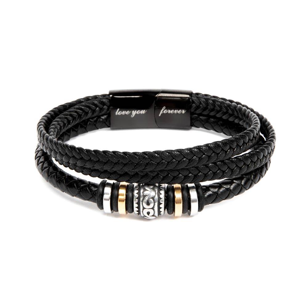 An Meinen Sohn | Du Bist Mutiger Als Du Glaubst | Luxus Leder Armband