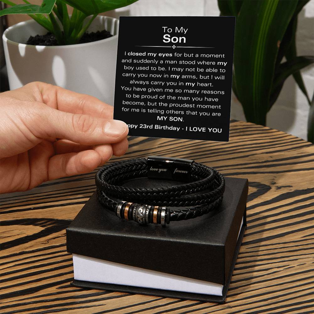 To My Son - Happy 23rd Birthday - Love You Forever Bracelet