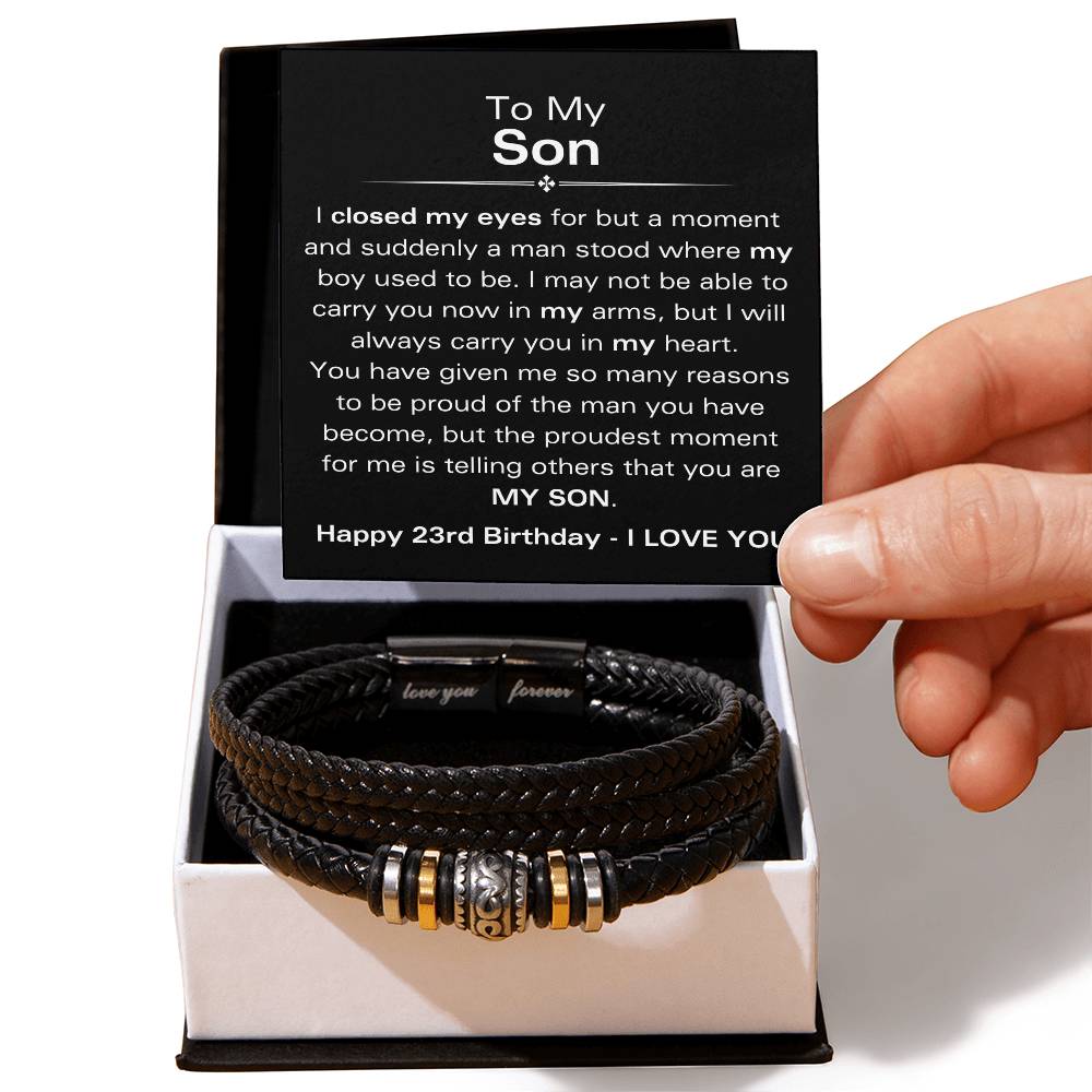 To My Son - Happy 23rd Birthday - Love You Forever Bracelet