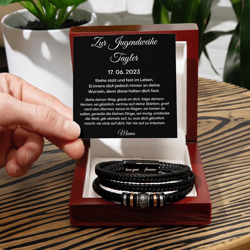 Zur Jugendweihe - Personalisiert - Love You Forever Bracelet