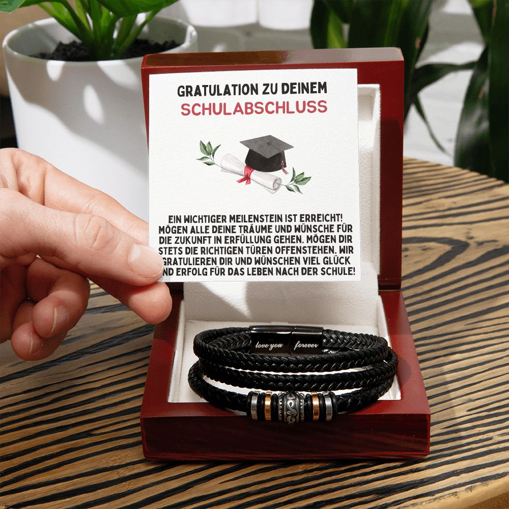 GRATULATION ZU DEINEM SCHULABSCHLUSS - Love You Forever Bracelet