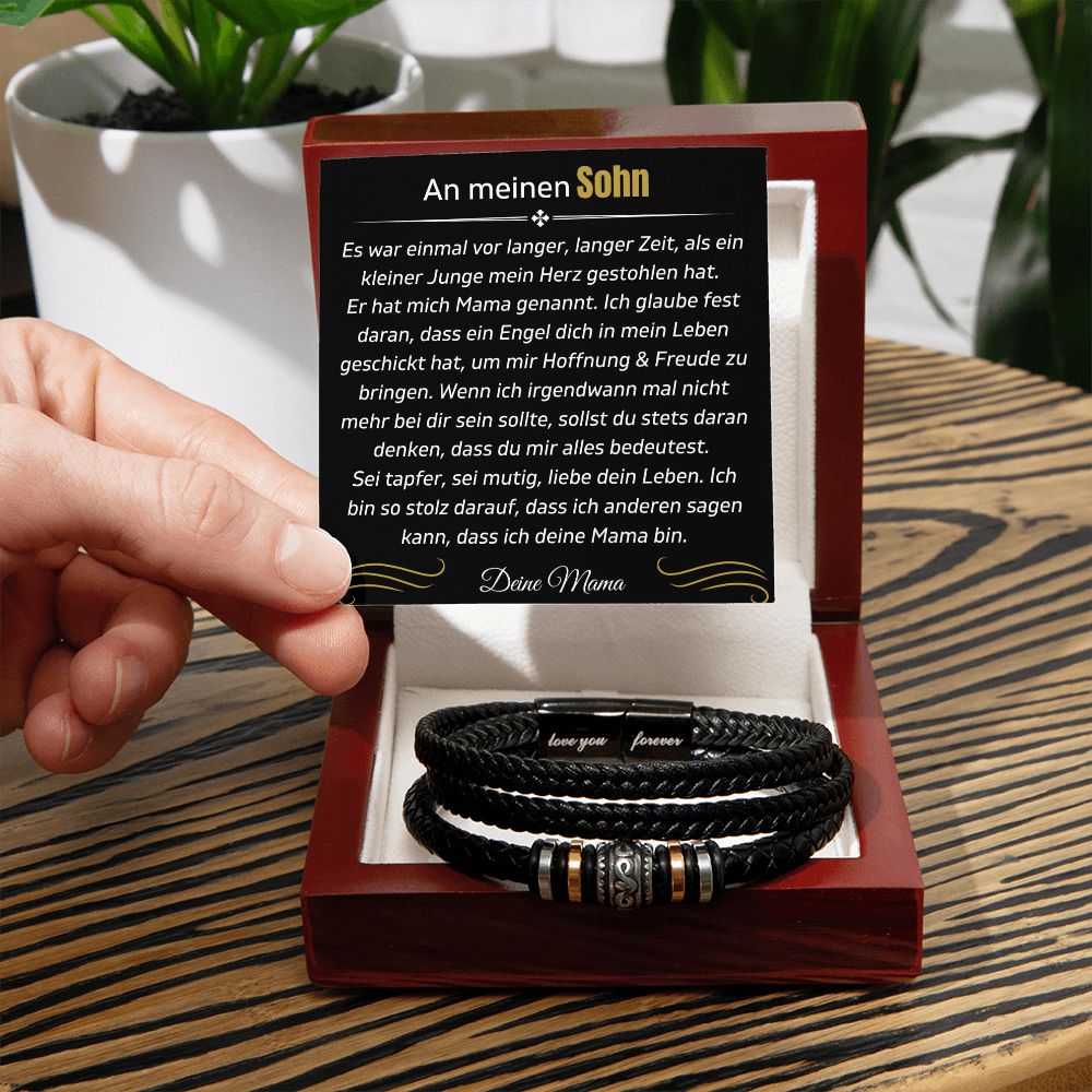 An Meinen Sohn | Sei Tapfer | Luxus Leder Armband