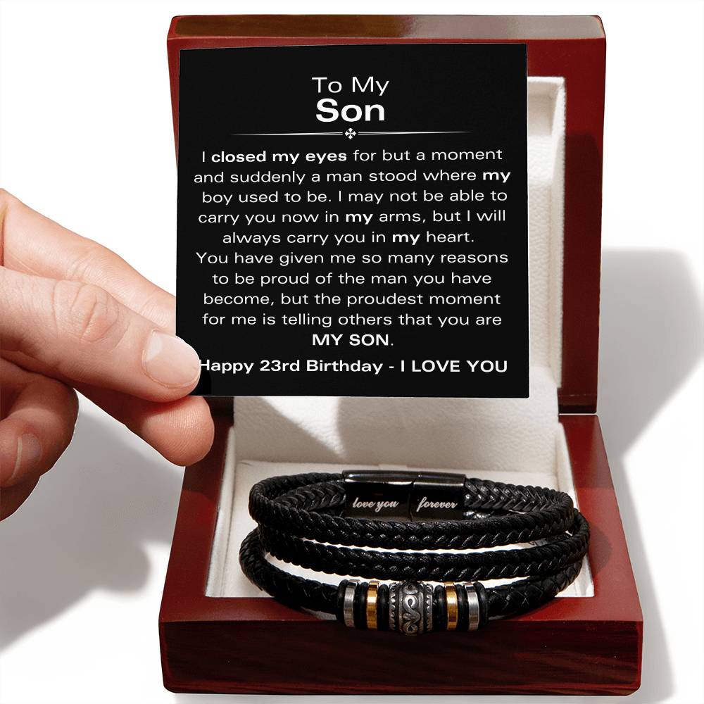 To My Son - Happy 23rd Birthday - Love You Forever Bracelet