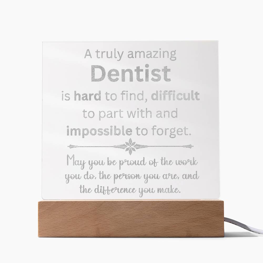 Dentist Engraved Acrylic Plaque