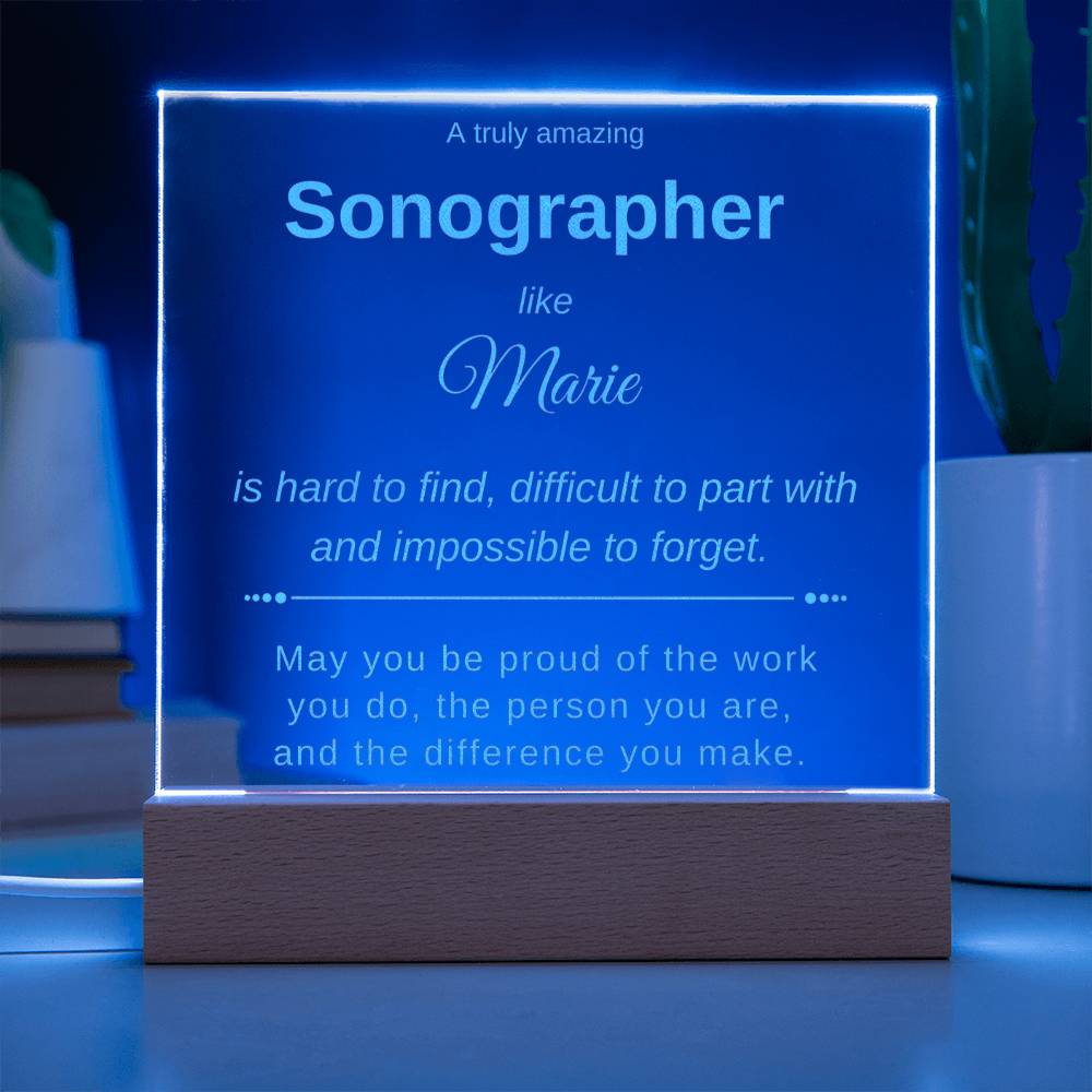Personalized Sonographer Acrylic Plaque