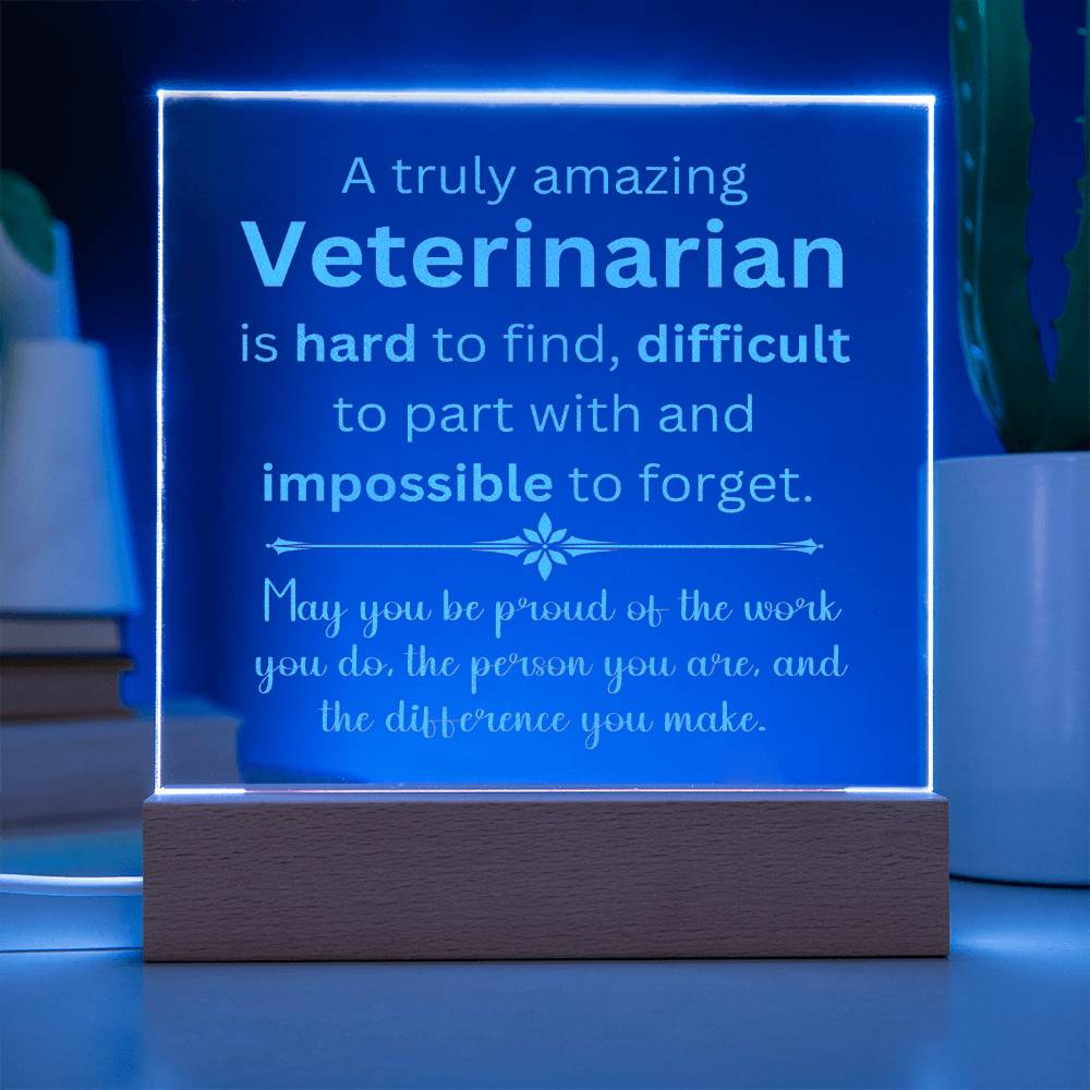 Veterinarian Engraved Plaque
