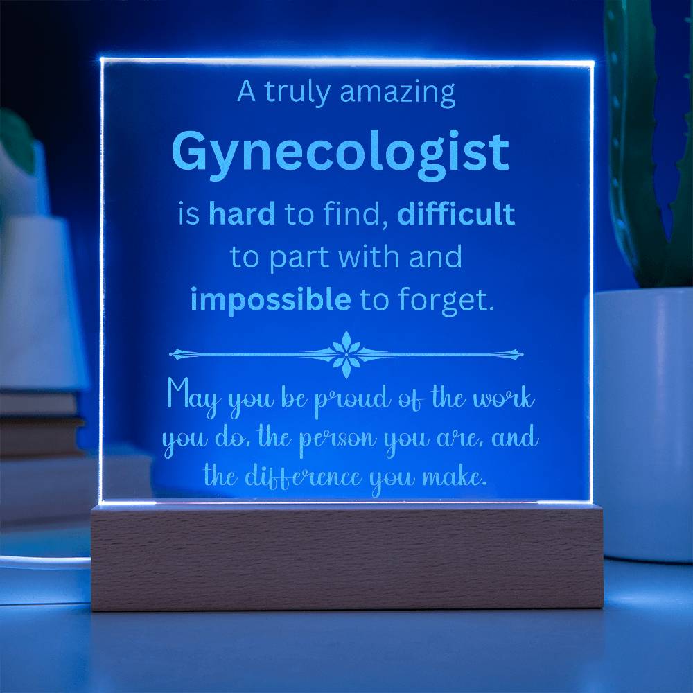 Personalized Gynecologist Engraved Plaque