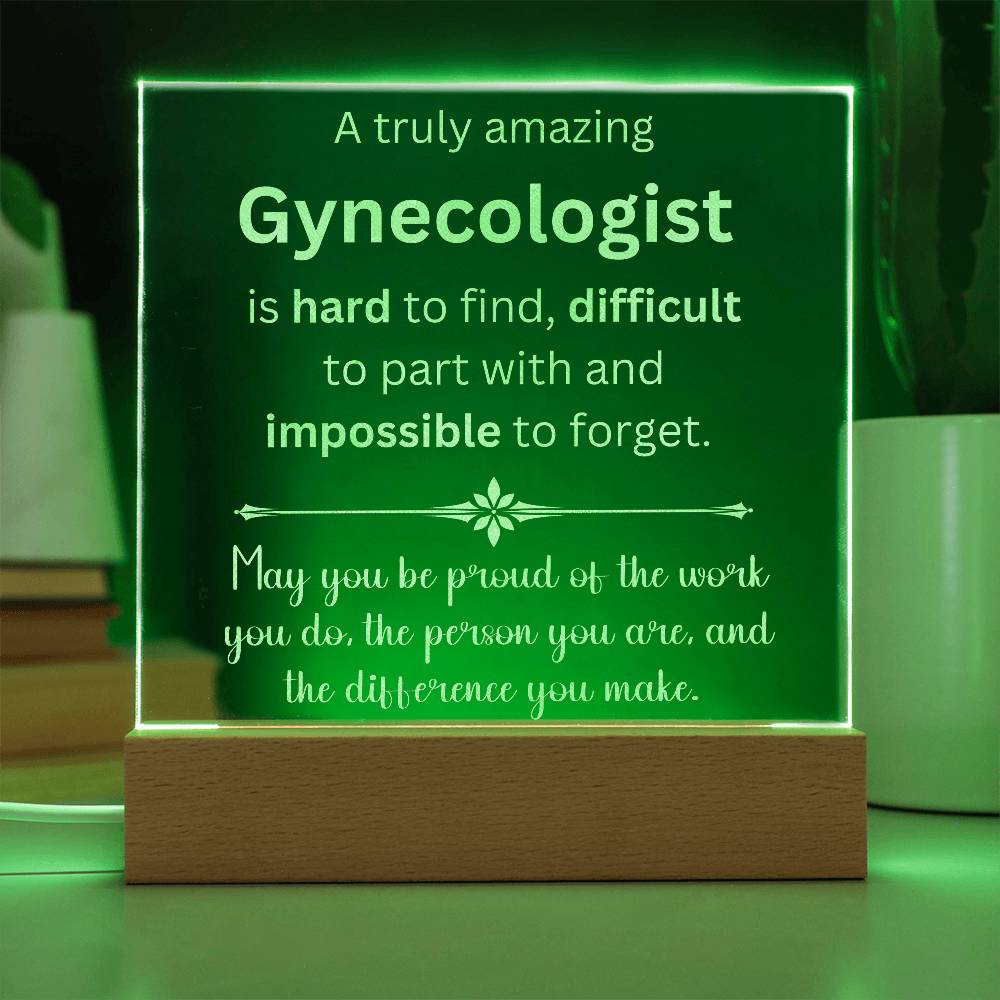 Personalized Gynecologist Engraved Plaque