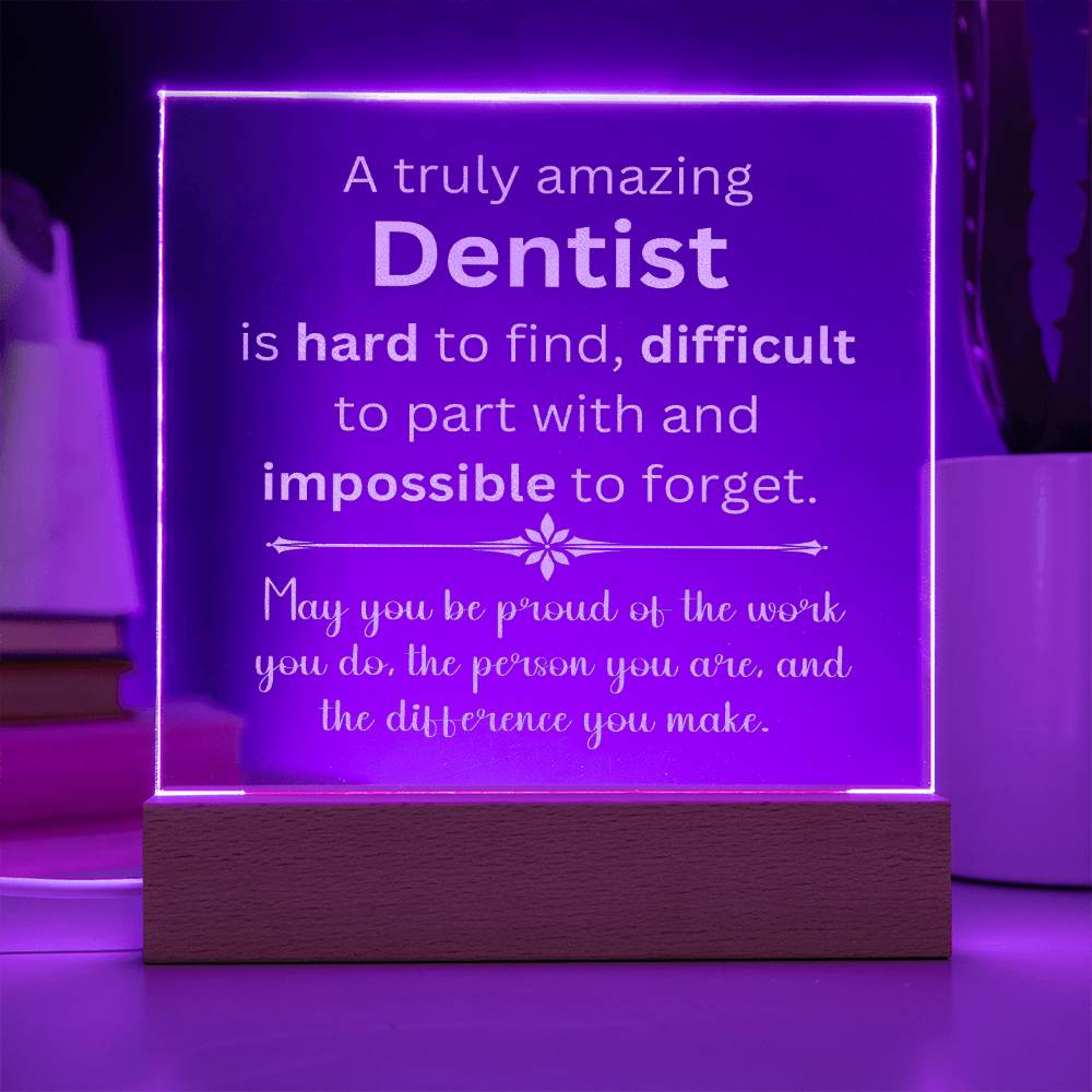 Dentist Engraved Acrylic Plaque