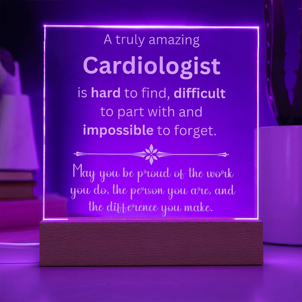 Personalized Cardiologist Engraved Plaque