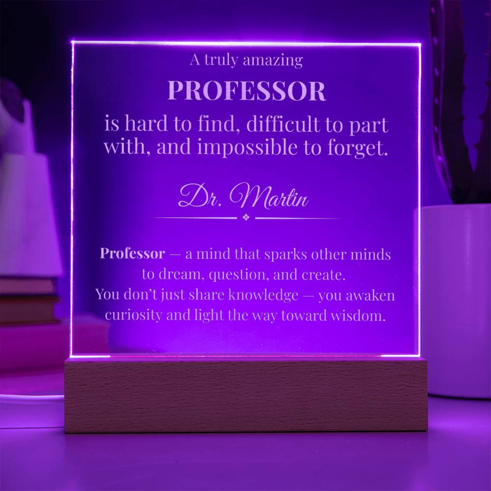 Professor Definition Plaque Gift – Inspirational Teacher Gift for Professor