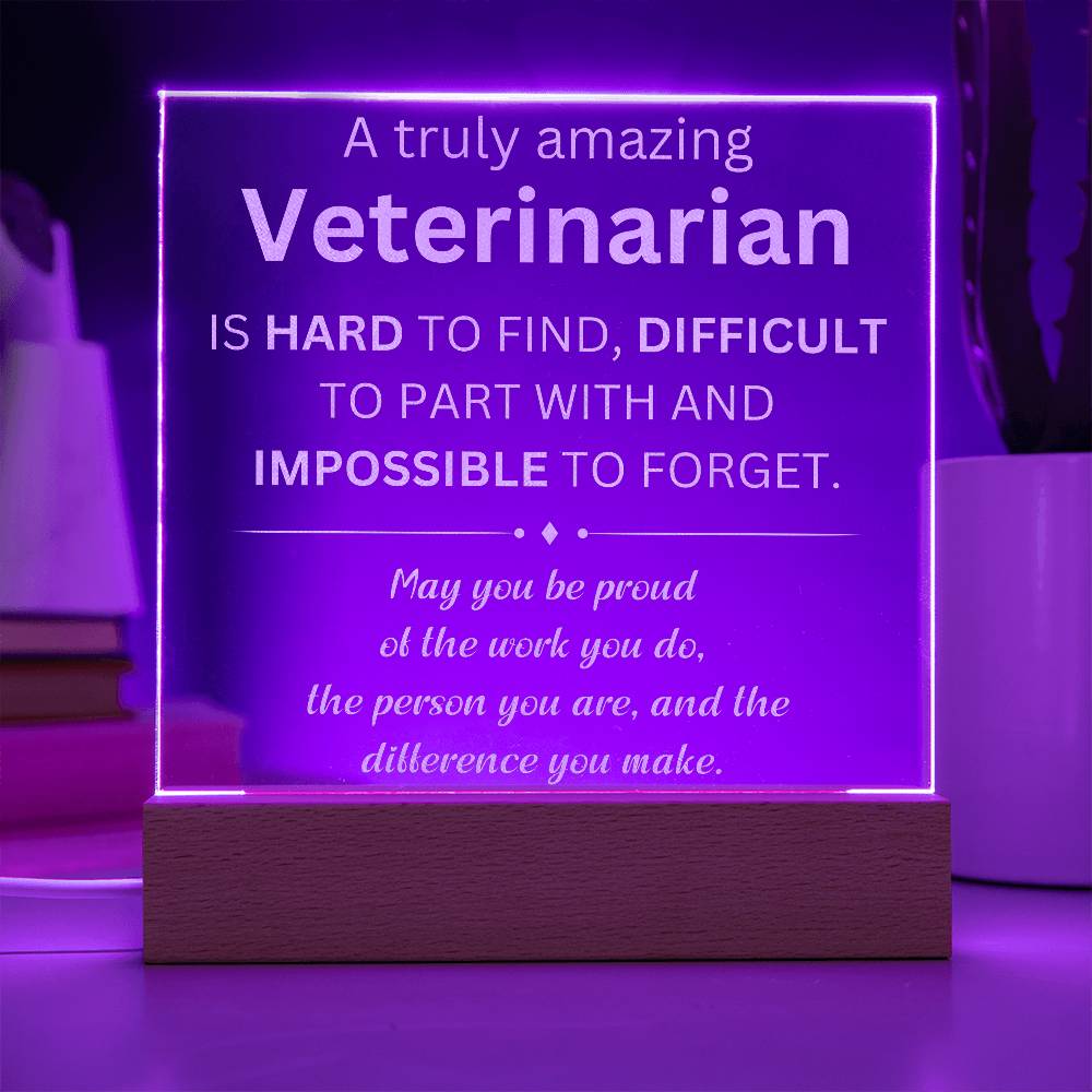 Veterinarian Engraved Plaque 2