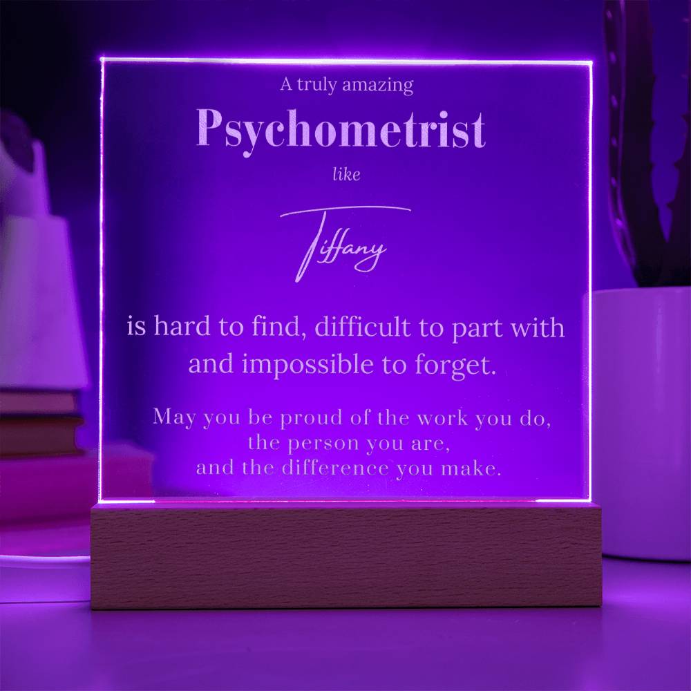 Personalized Psychometrist Acrylic Plaque