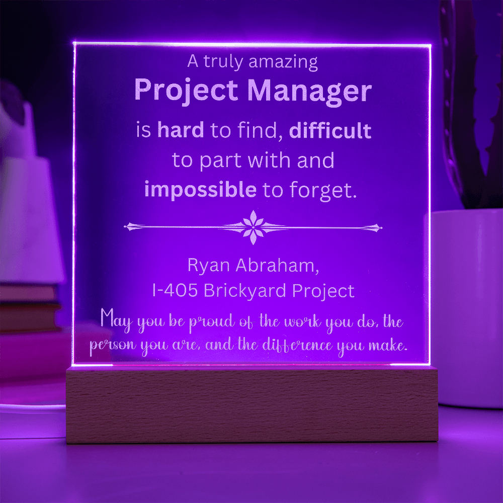 Custom Ryan Plaque