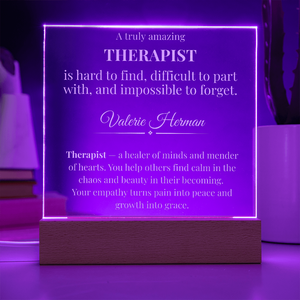Therapist Definition Plaque Gift – Encouraging Thank You Gift for Therapist