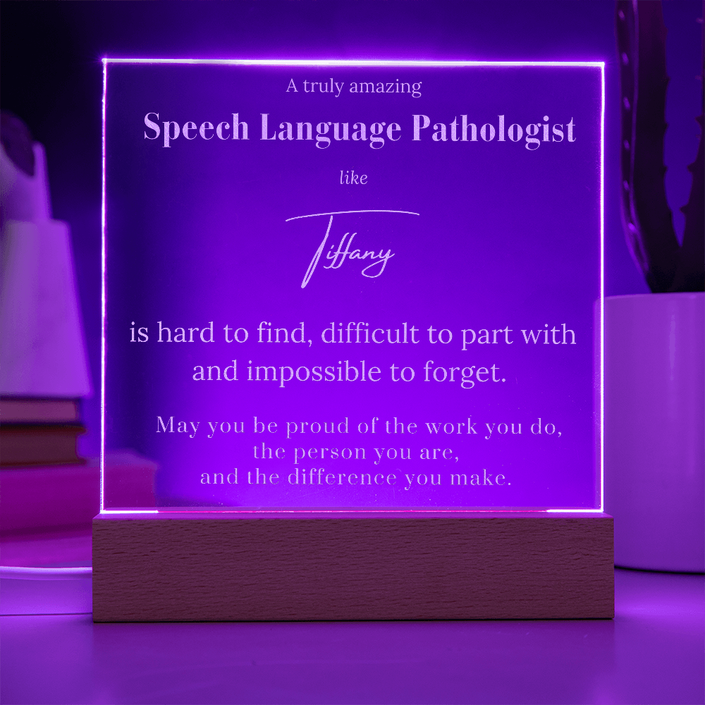 Personalized Speech Language Pathologist Acrylic Plaque