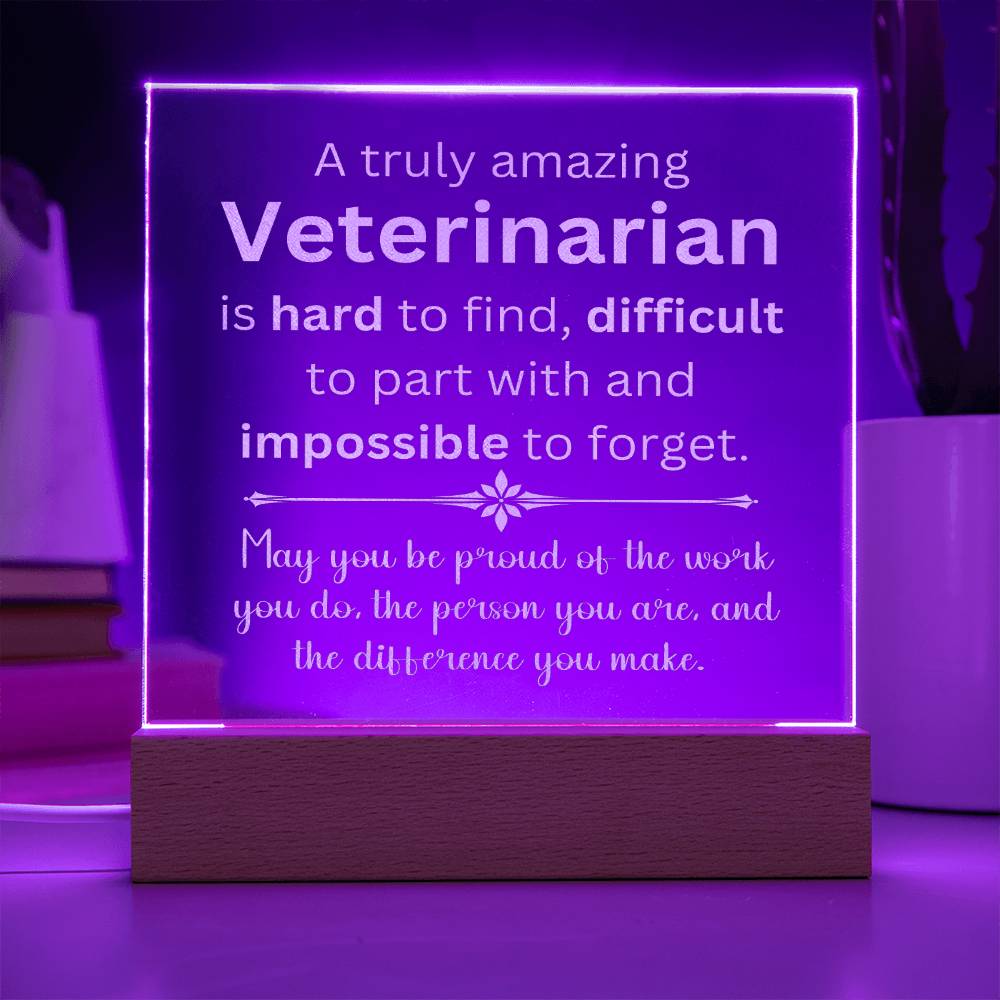 Veterinarian Engraved Plaque