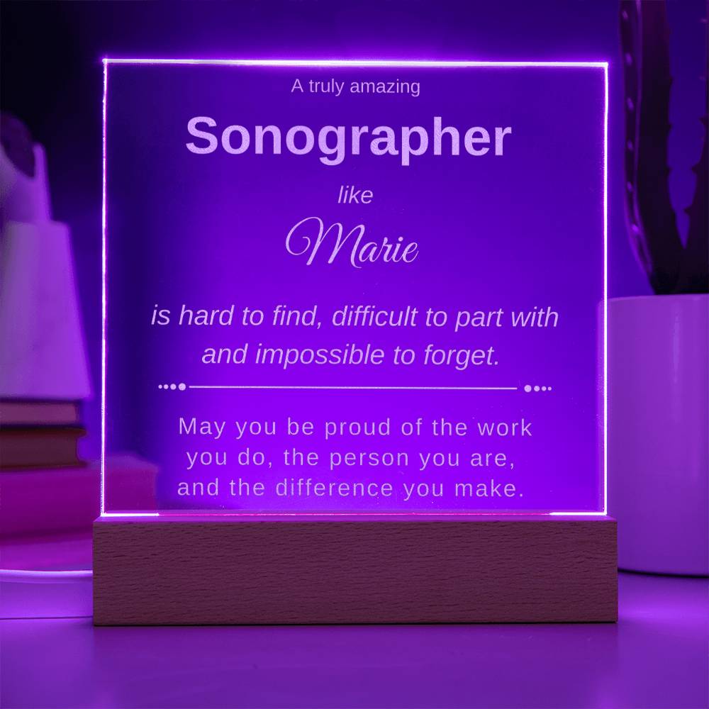 Personalized Sonographer Acrylic Plaque