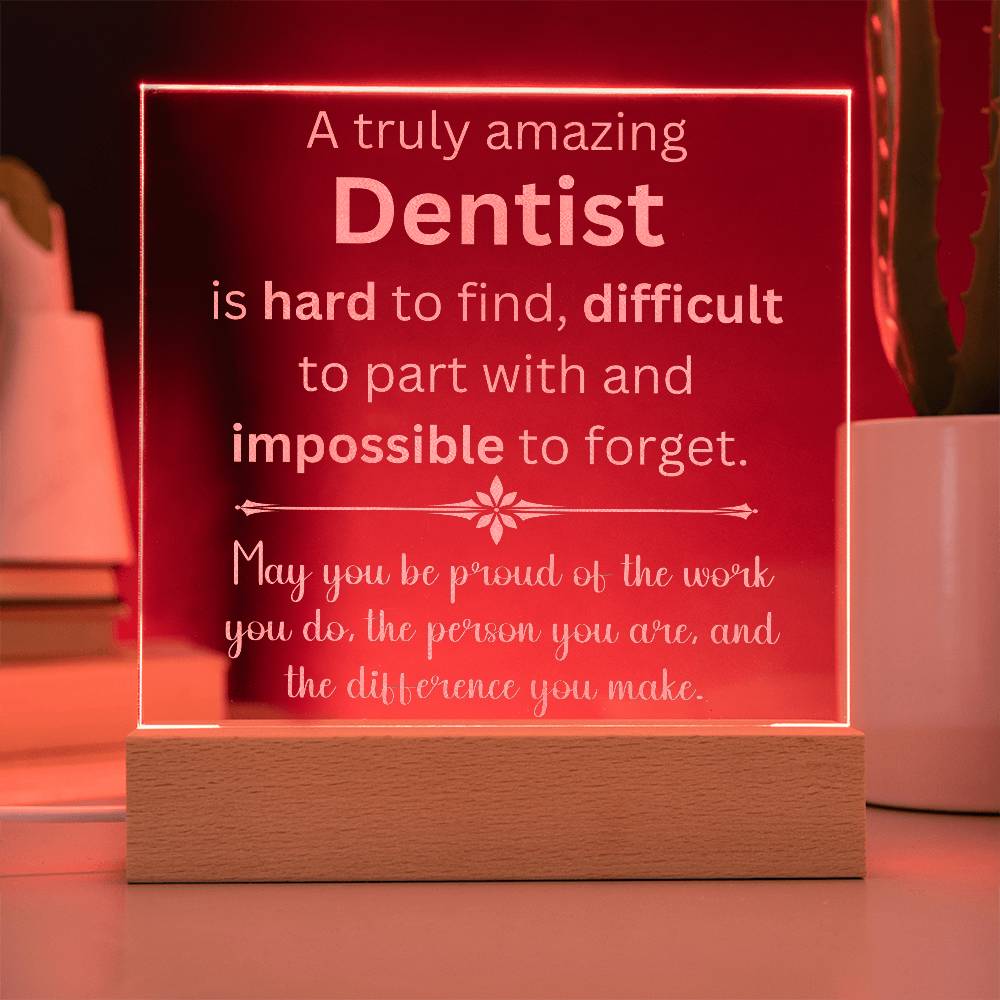 Dentist Engraved Acrylic Plaque