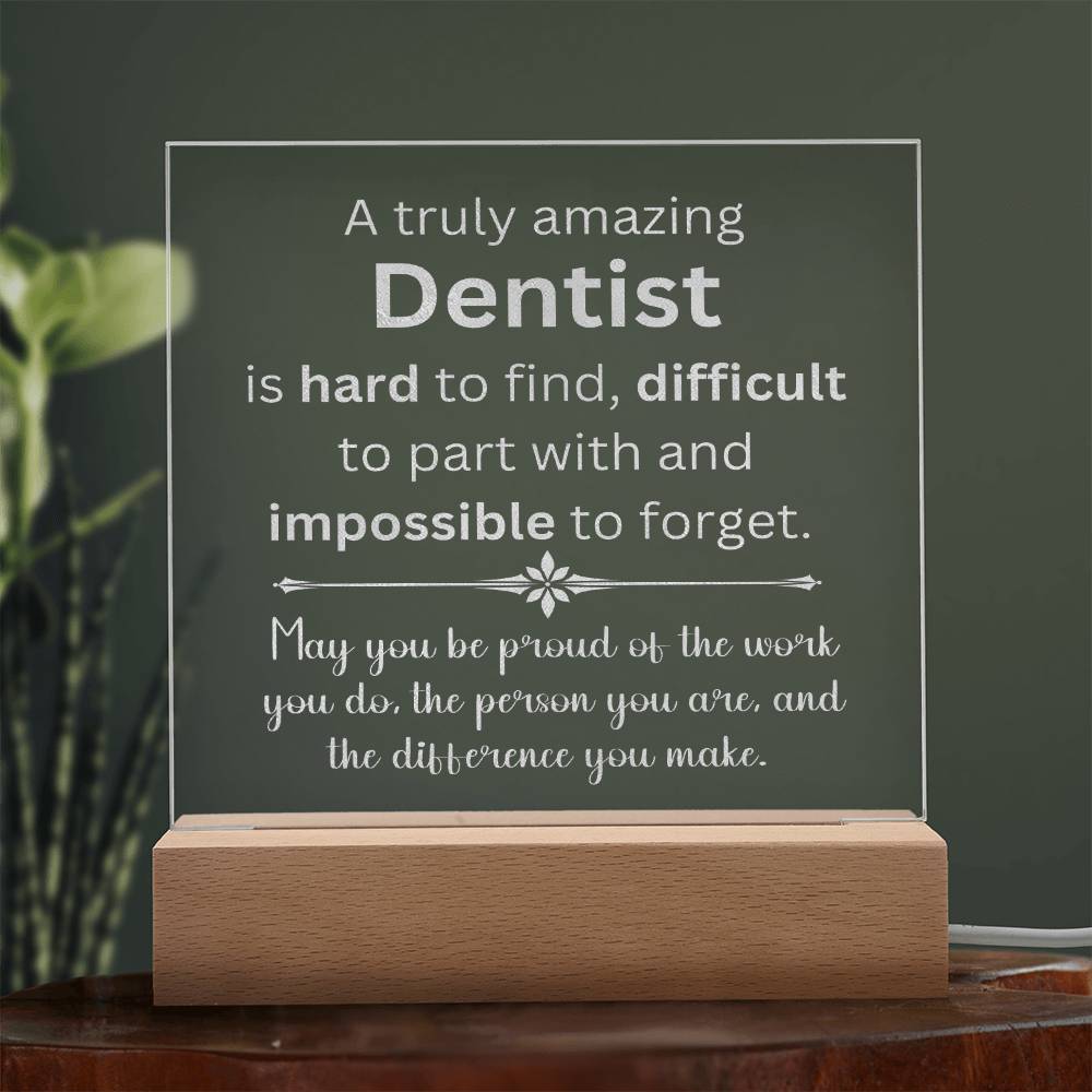 Dentist Engraved Acrylic Plaque