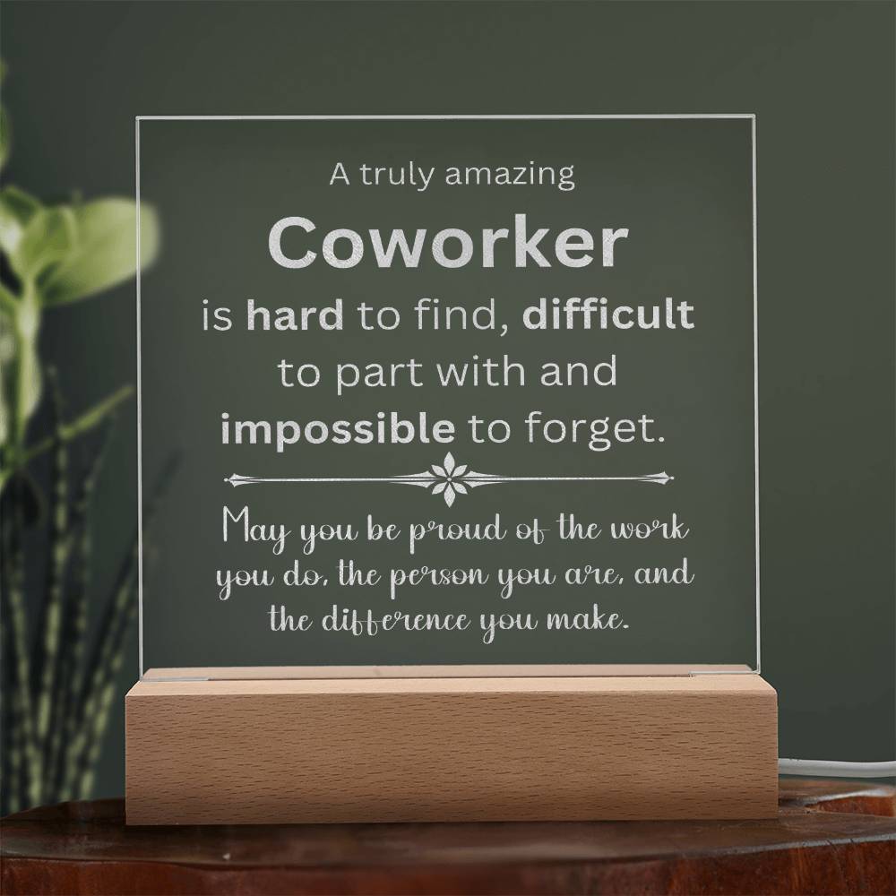 Coworker Engraved  Acrylic Plaque