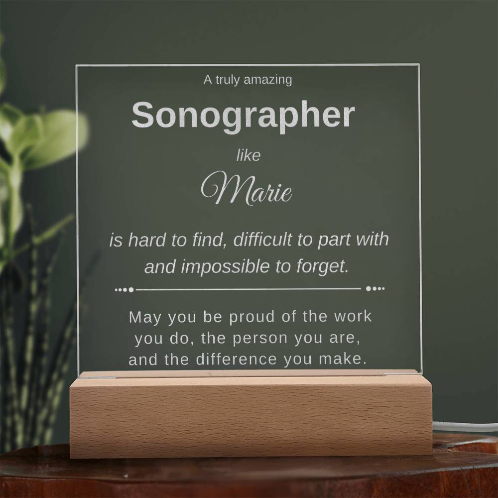 Personalized Sonographer Acrylic Plaque