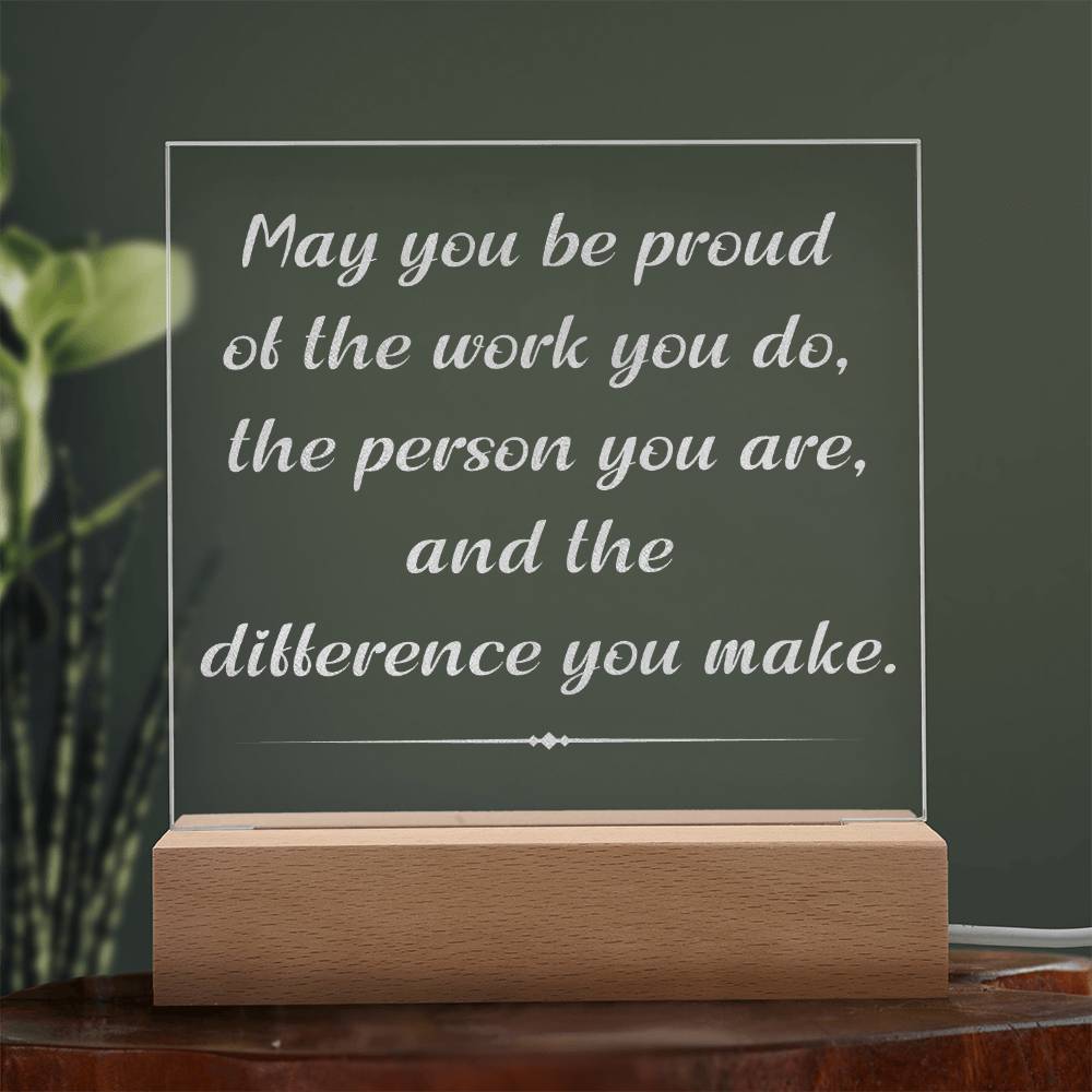 Employee Appreciation Gift Engraved Plaque