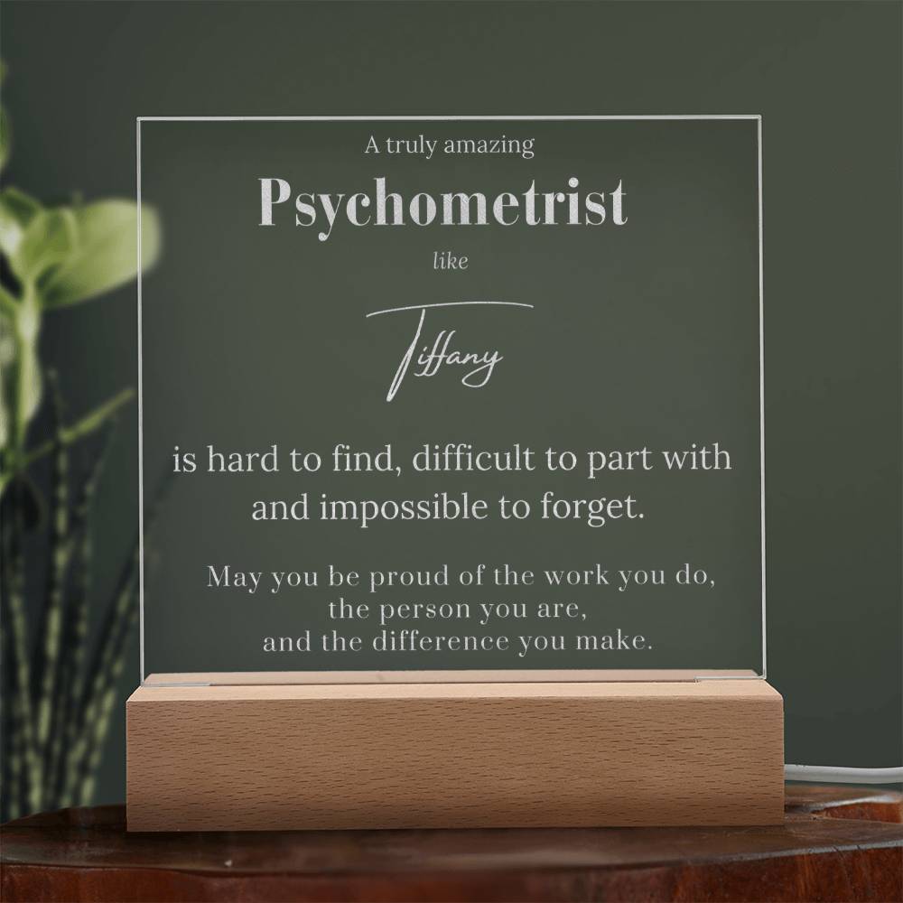 Personalized Psychometrist Acrylic Plaque