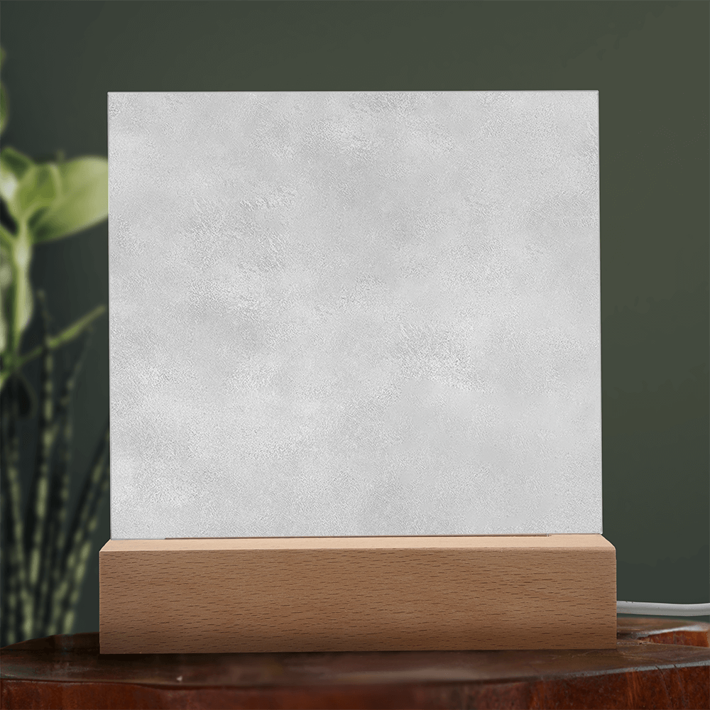 Personalized Construction Worker LED Engraved Acrylic Square Plaque