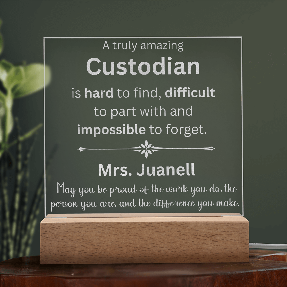 Mrs. Juanell Custom Engraved