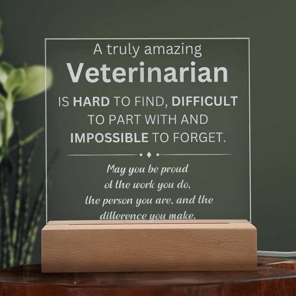 Veterinarian Engraved Plaque 2