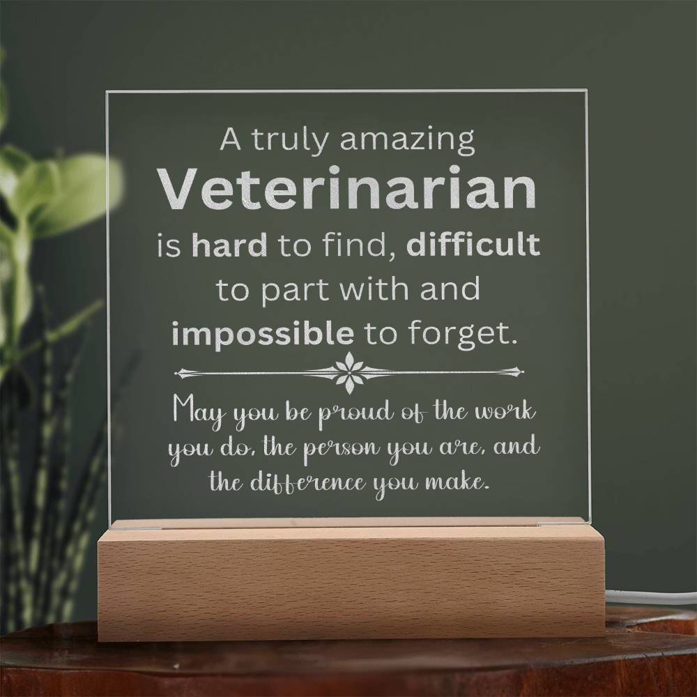 Veterinarian Engraved Plaque