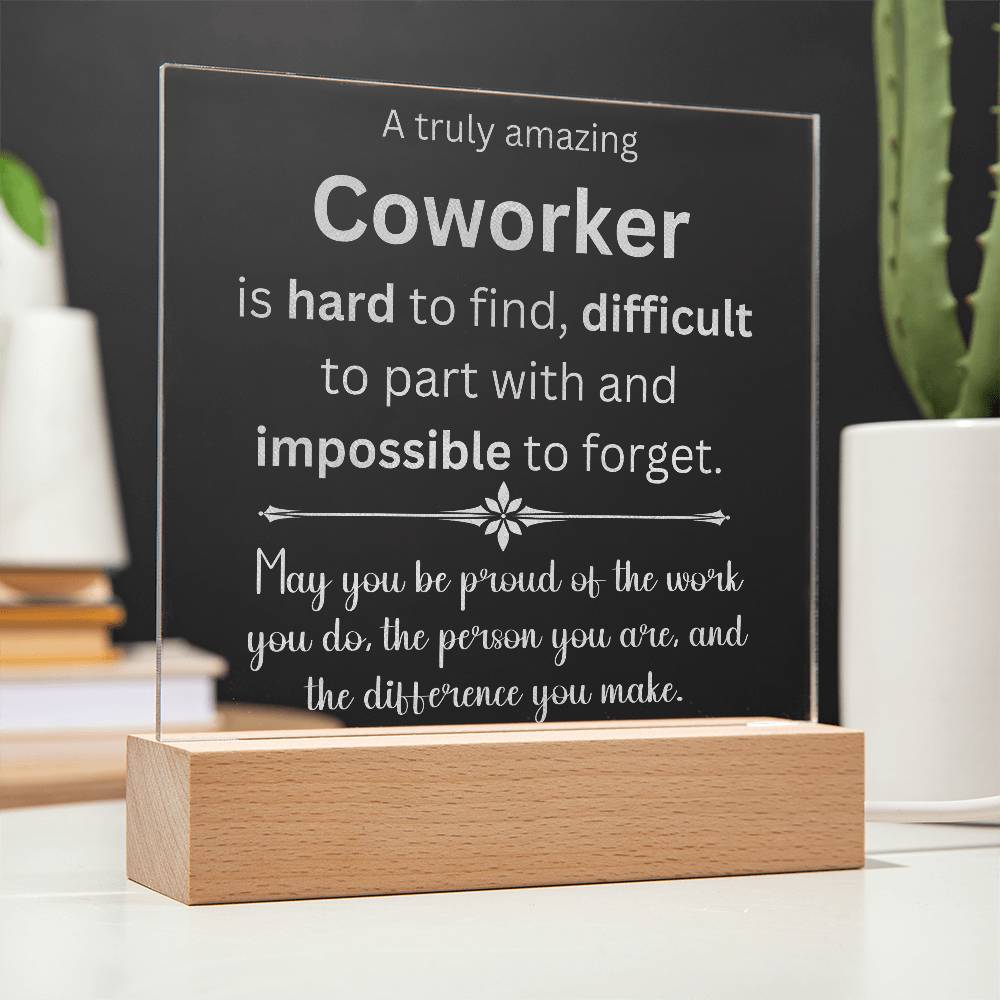 Coworker Engraved  Acrylic Plaque