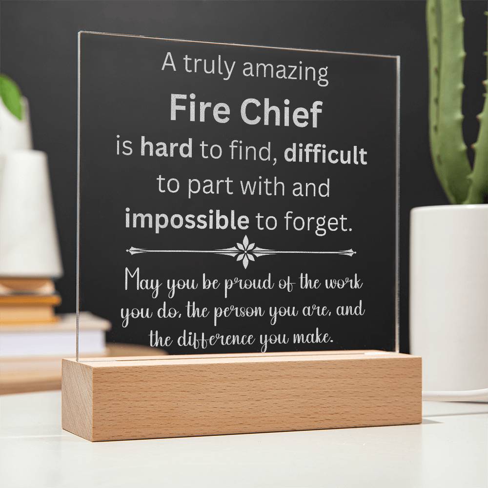 Fire Chief Engraved