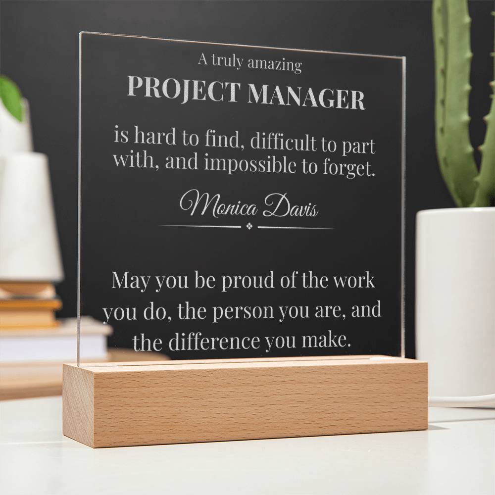 Project Manager Acrylic Plaque