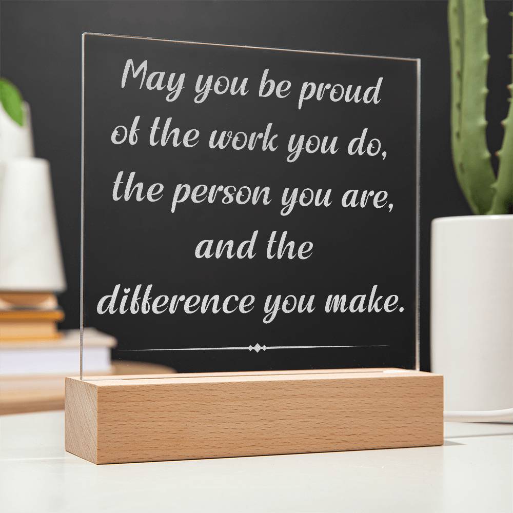 Employee Appreciation Gift Engraved Plaque