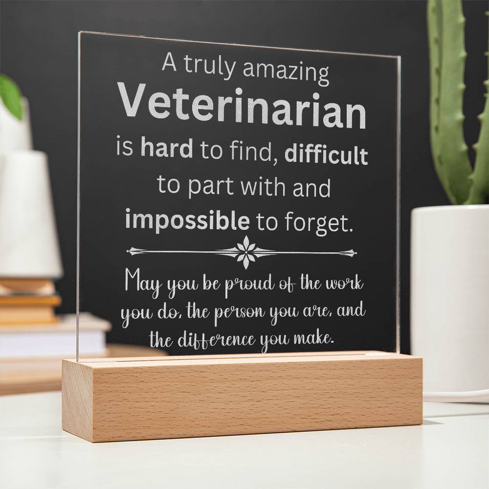 Veterinarian Engraved Plaque