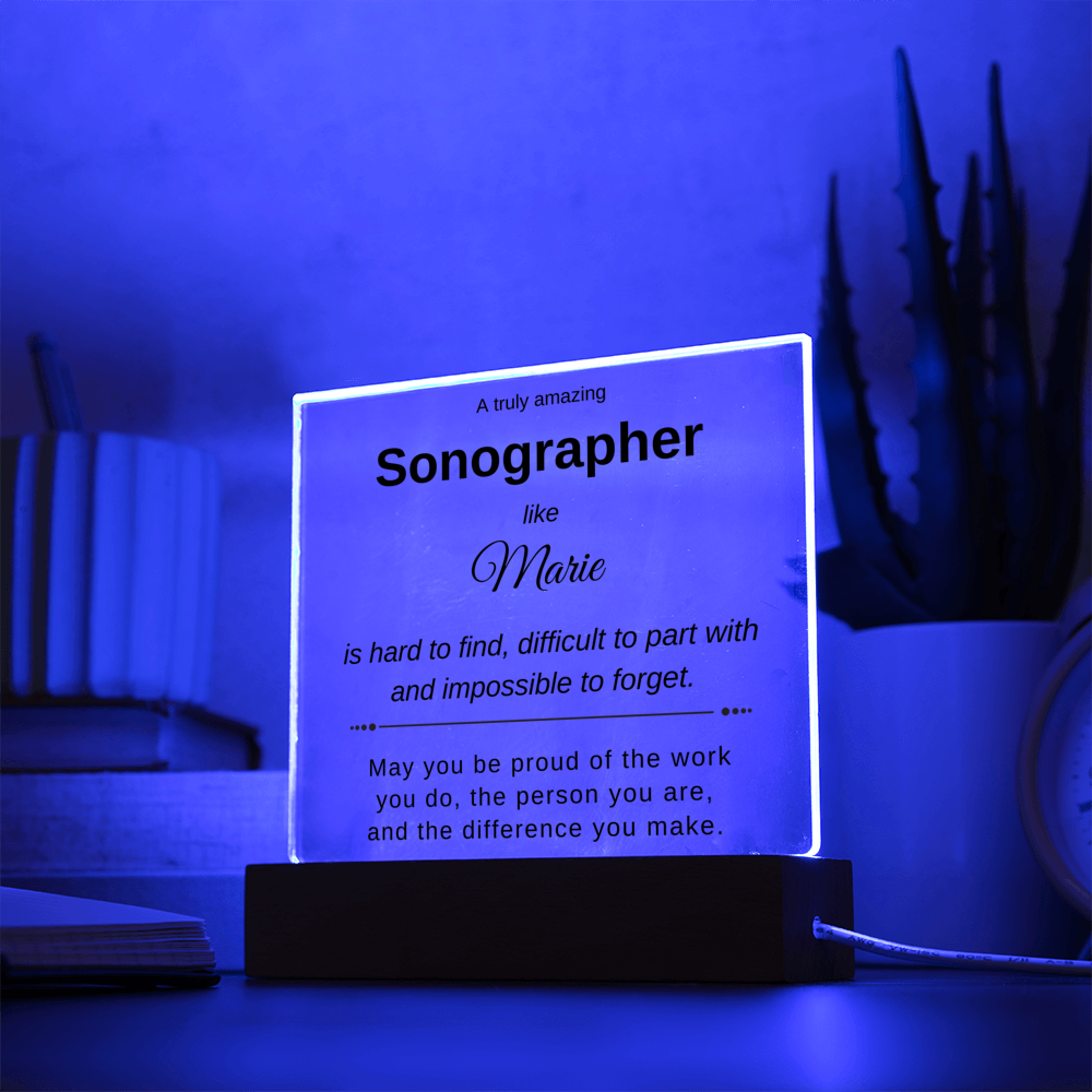 Personalized Sonographer Acrylic Plaque